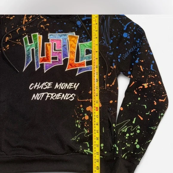 Vibrant Graphic Black Hoodie - Picture 2 of 4